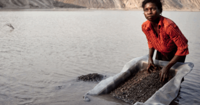 Woman Mining in the DRC