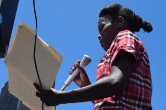 Protest Speaker in Haiti