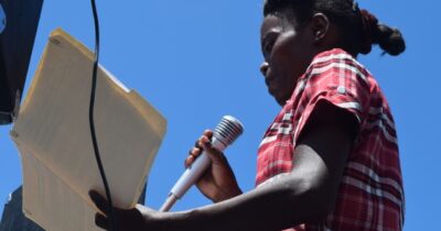 Protest Speaker in Haiti