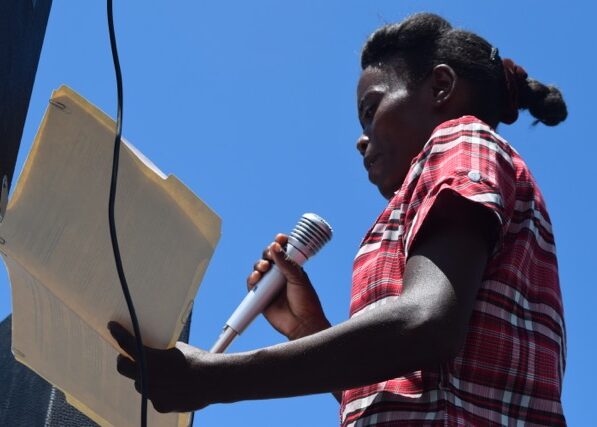 Protest Speaker in Haiti