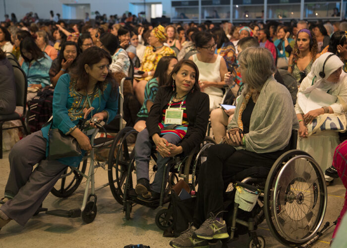 AWID 2016 Forum Audience Members Talking