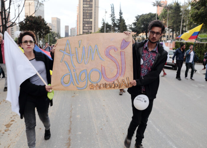 Marching for peace in Colombia