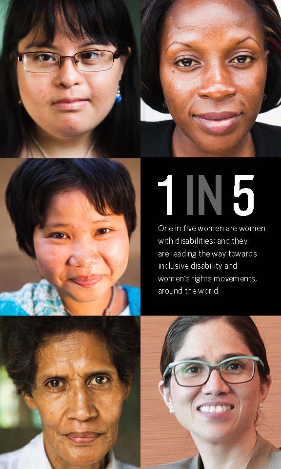 Women with Disabilities 1 in 5 campaign poster