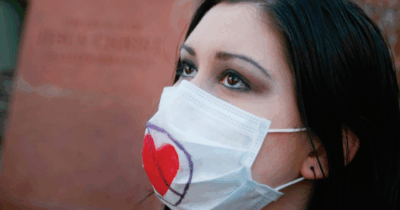 Woman Wearing COVID-19 Mask