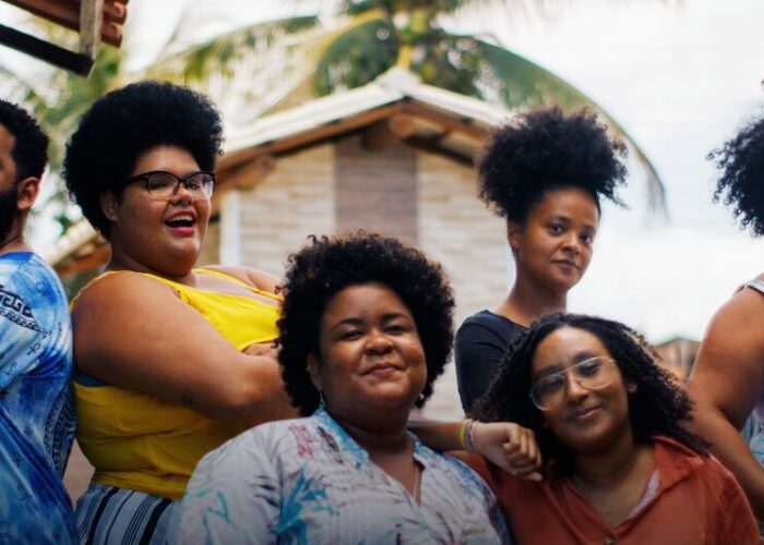 close-up image of group of people