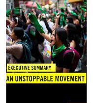 Report cover showing crowd of activist women at march.
