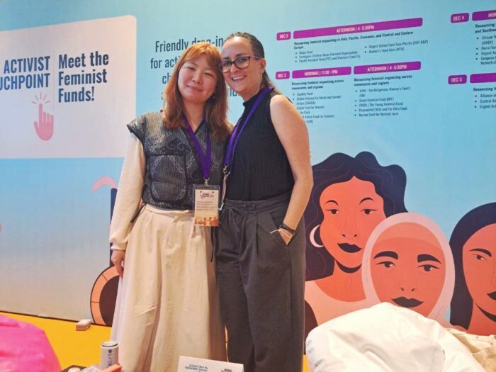 Dalan Fund participants at the snack table at the Activist Touchpoint conference