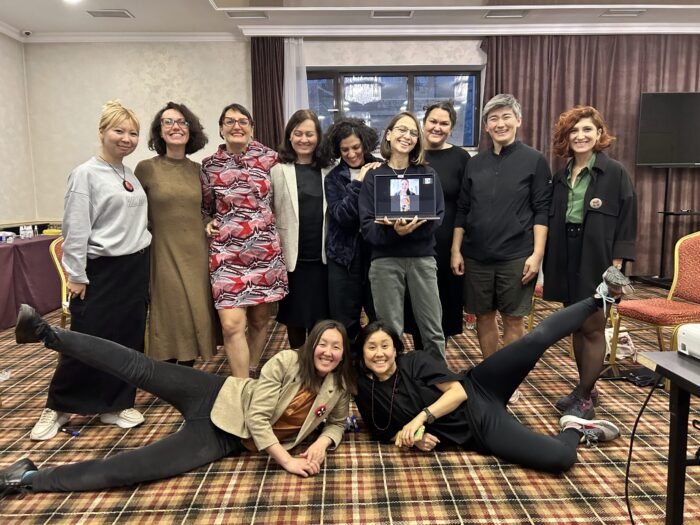 Dalan Fund Bishkek meeting participants smiling and posing for the camera