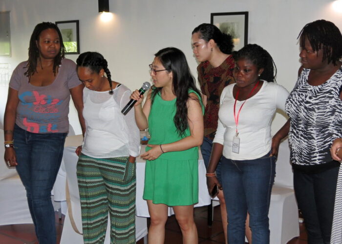 DAWN participants having a panel discussion