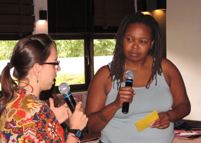 DAWN participants having a panel discussion