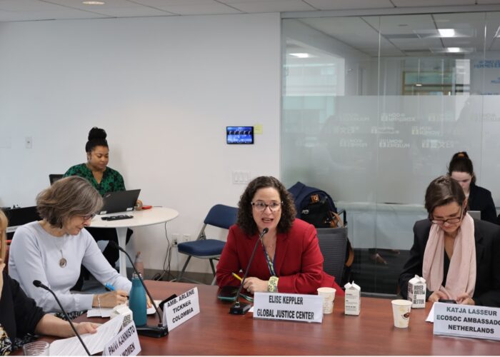 Global Justice Center rep speaks at conference