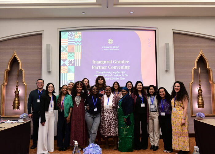 Women gather at a grantee convening