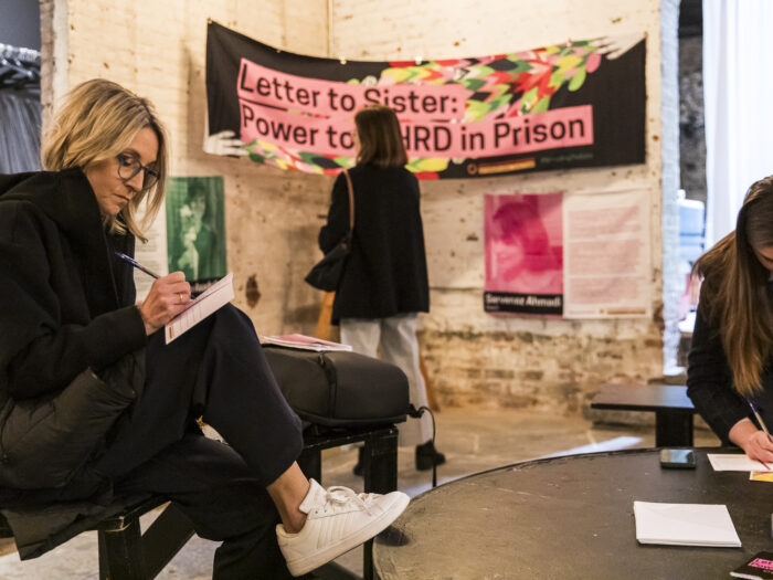 Participants write letters to WHRDs in prison
