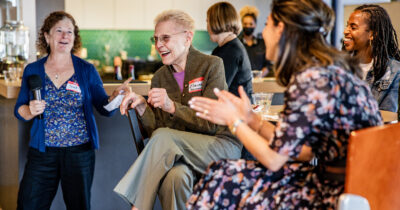 Founder Elaine Nonneman at a women's donor networking event