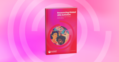 Graphic of Cover of Resourcing Global LBQ Activism
